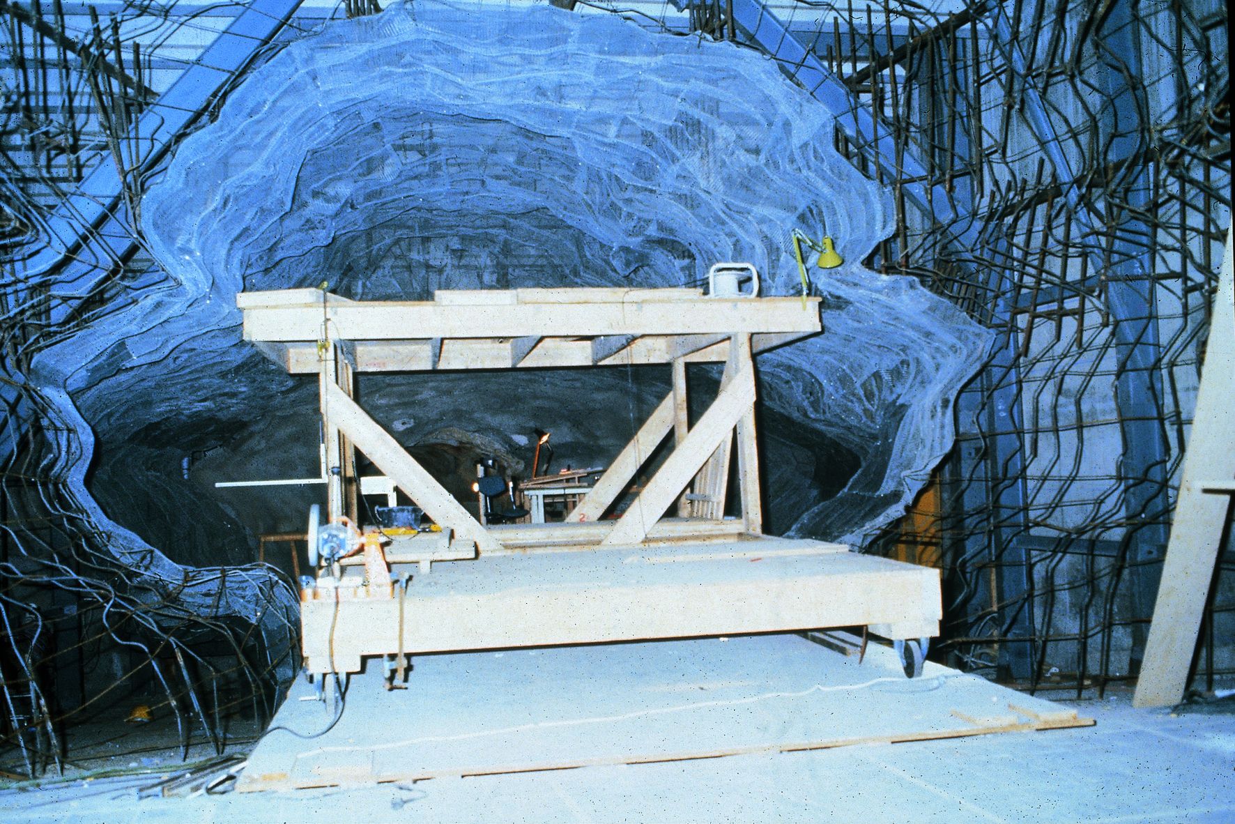 The Lascaux II facsimile under construction in 1977