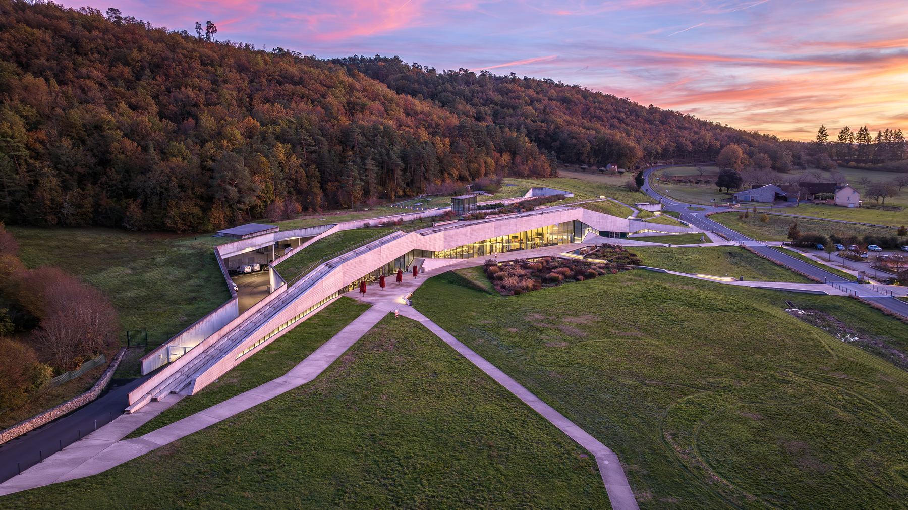 Aerial view of the International Centre for Cave Art, Montignac